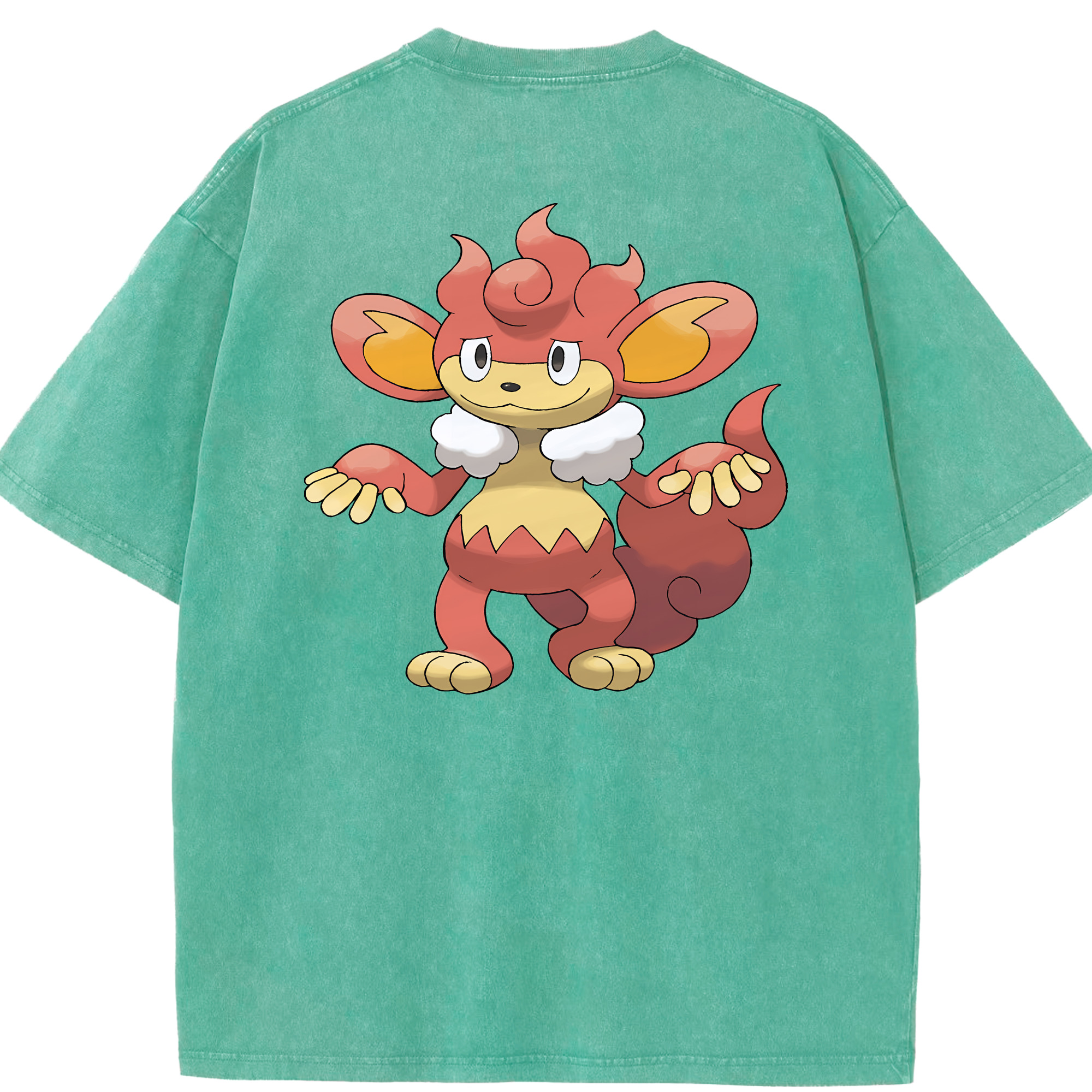 （画像用） ポケットモンスター Pokémon 綿100% ヴィンテージ風 半袖Tシャツ（背面プリント）